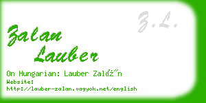 zalan lauber business card